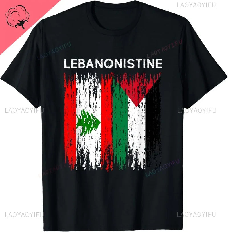 Wear the Lebanese and Palestinian flags
