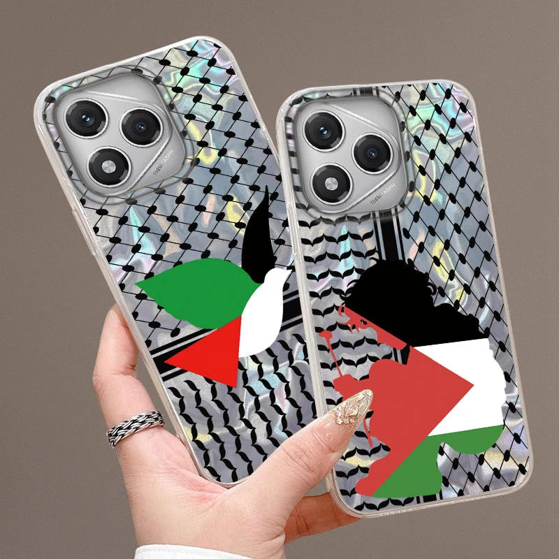 Hattah Keffiyeh Phone Case For Honor 400 Pro 200 Smart Magic5 Magic6 Magic7 Lite X9a X9b X9c X8a X8b X7c TPU Cover Flag