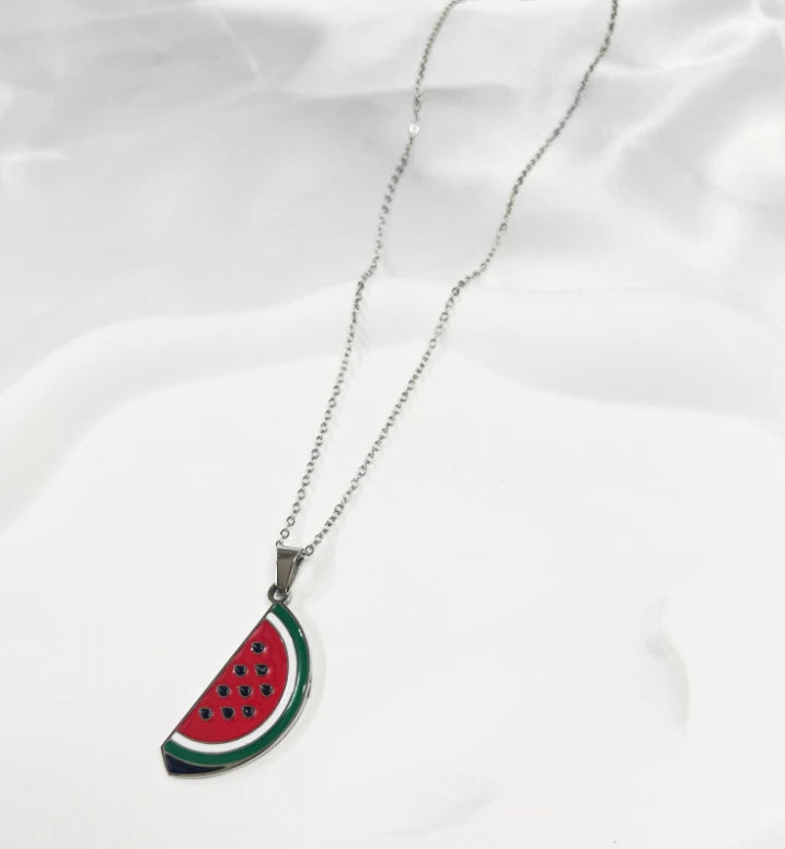 watermelon necklace watermelon earrings