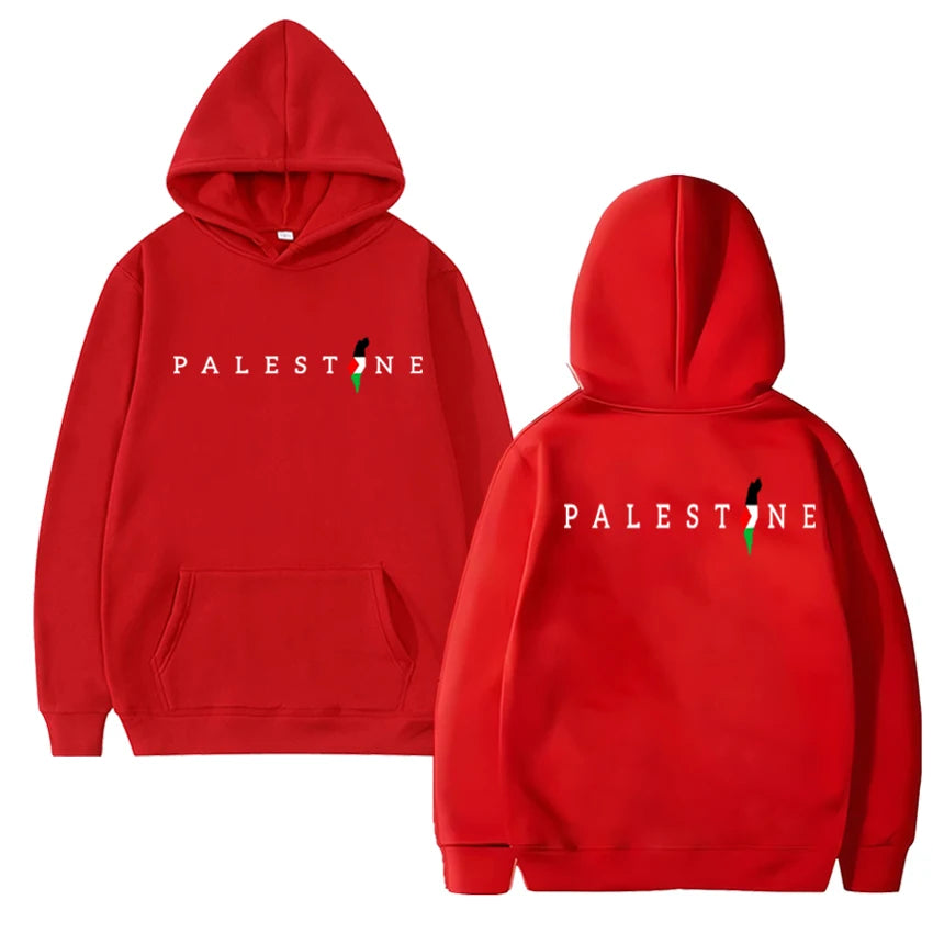 2025 Palestine Flag Double Sided Print Hoodie