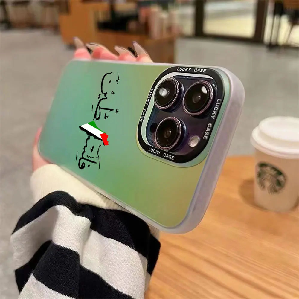 Palestine Flag Map Passport Phone Case for iPhone Luxury Cover