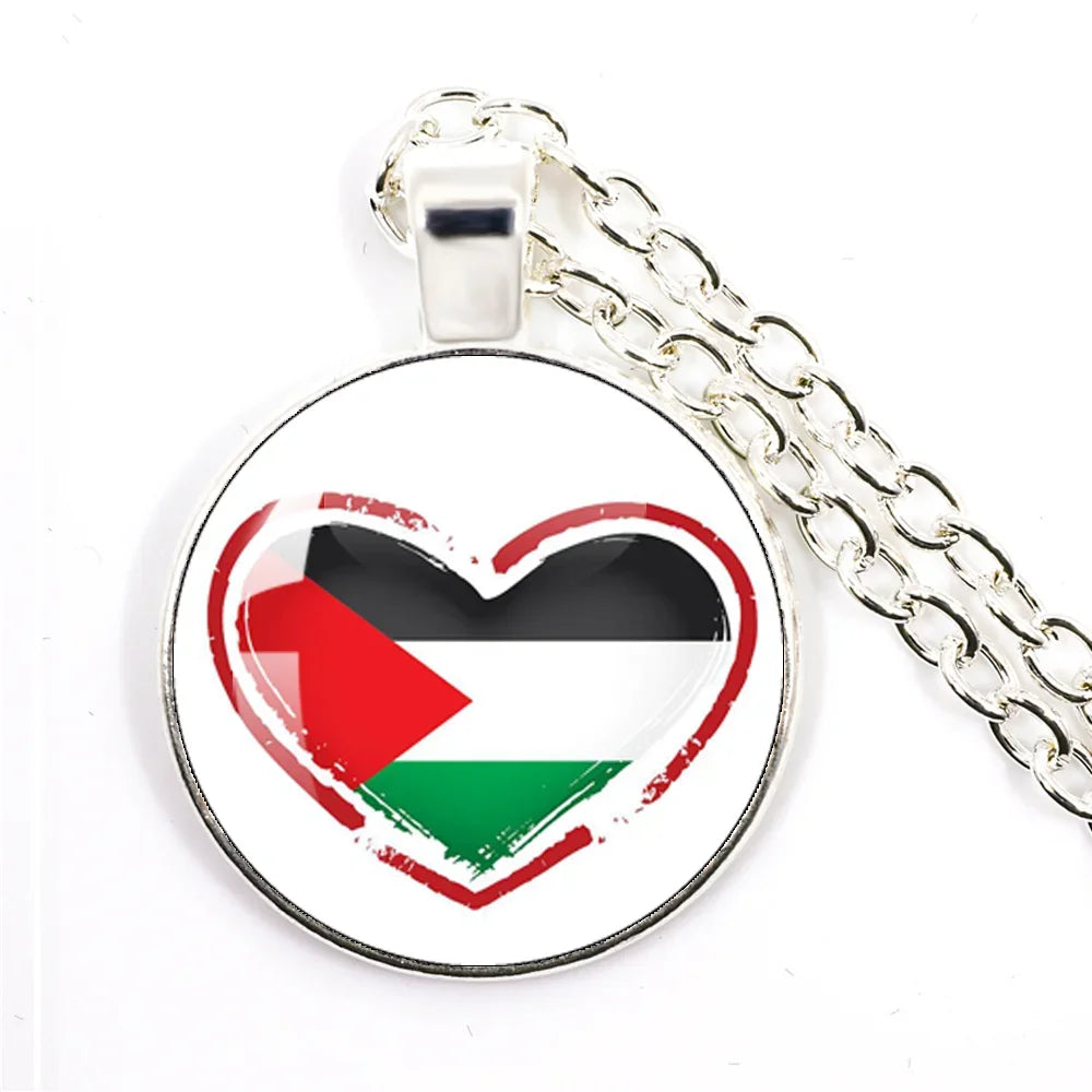 Patterns Palestine Nation Flag Necklace