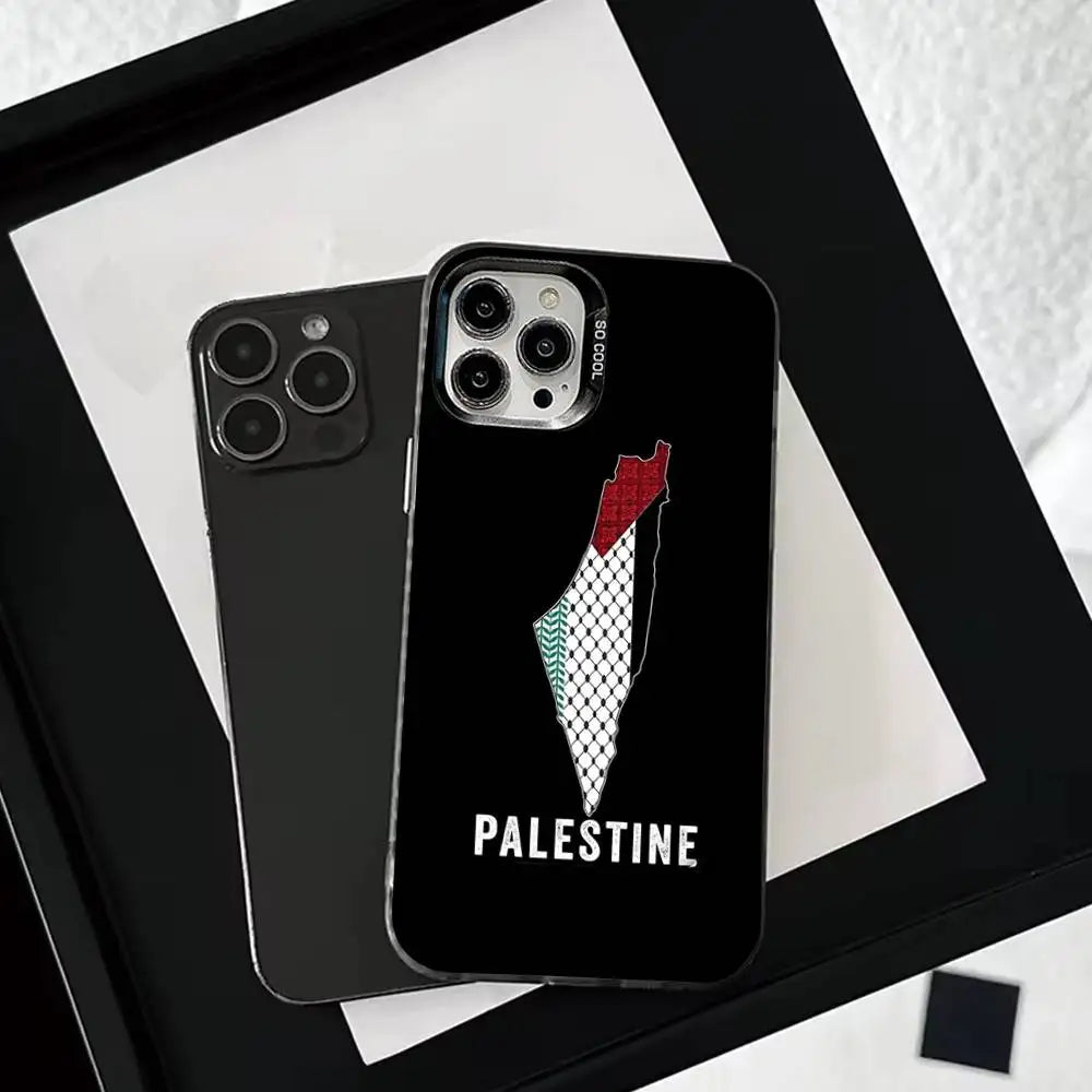 Palestine Flag MAP Phone Case For iPhoneMatte Shockproof Cover