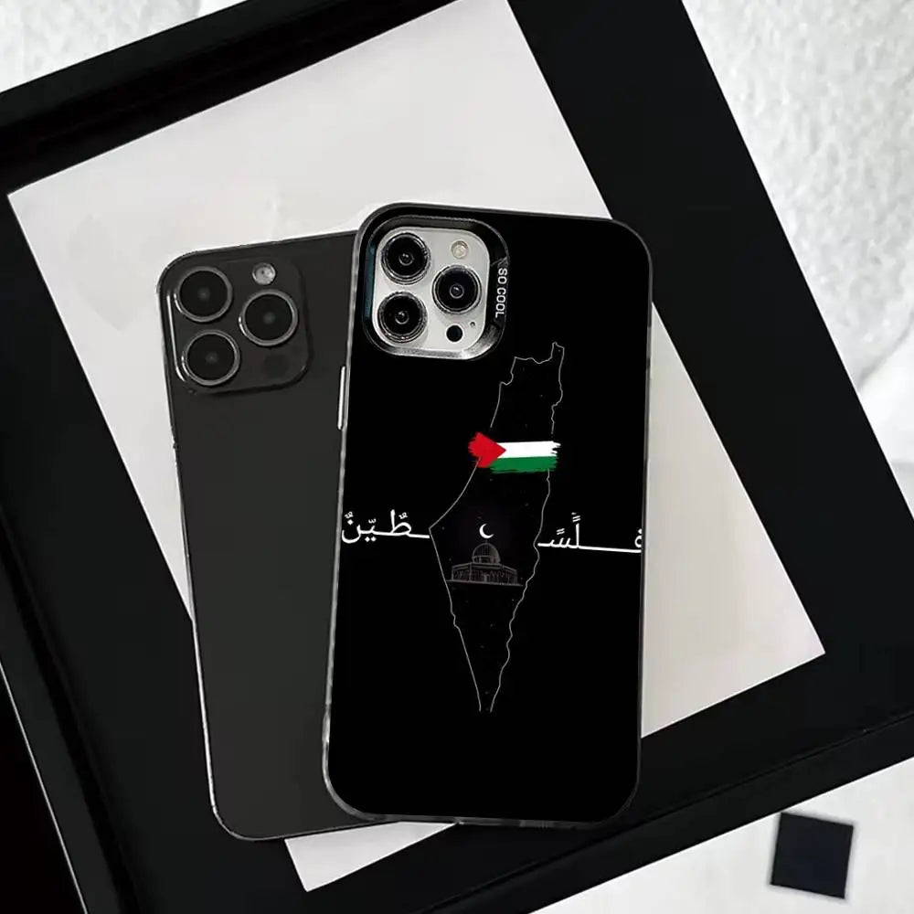 Palestine Flag MAP Phone Case For iPhoneMatte Shockproof Cover
