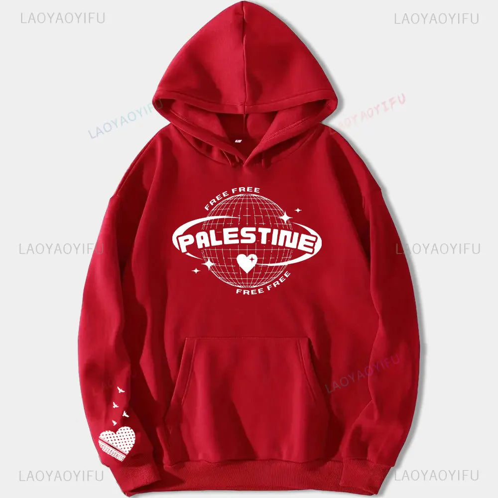 Palestine Peace Loving Printed Hoodie
