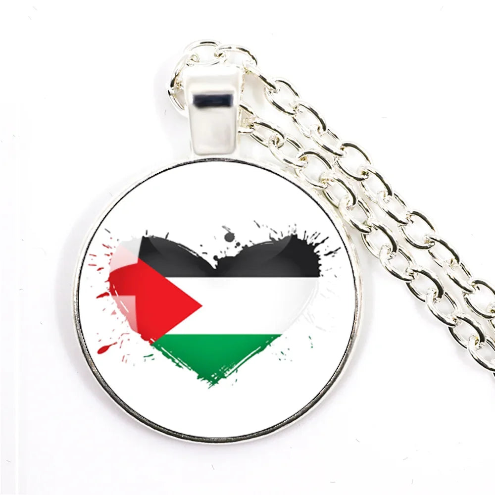 Patterns Palestine Nation Flag Necklace