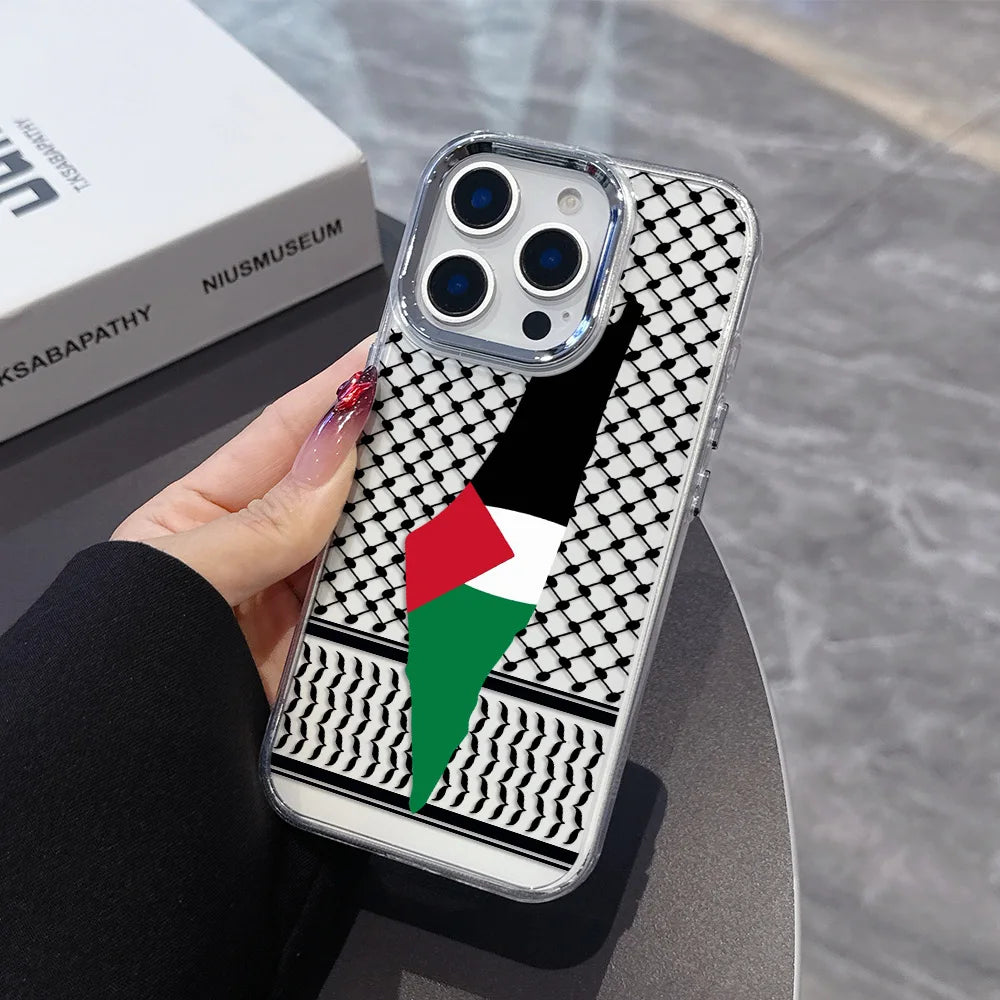 Hattah Keffiyeh Phone Case For iPhone 17 16e 16 15 14 13 12 11 mini Pro Max X XR XSMAX 8 7 Air Plus Transparent Soft Cover