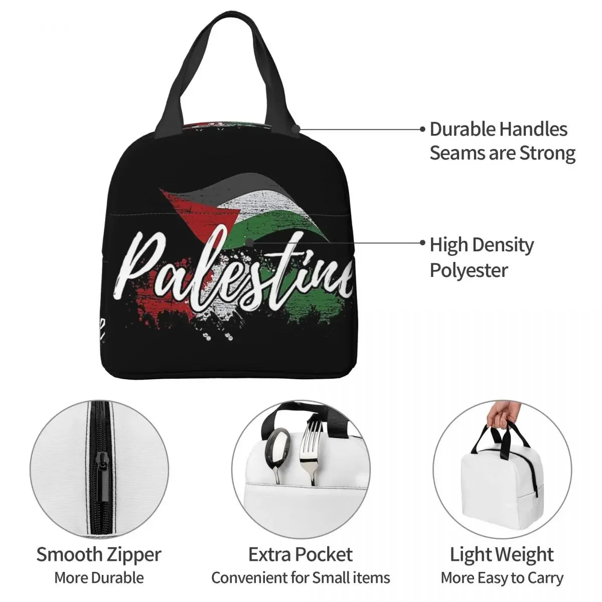 Palestine Flag Lunch Cooler Bag