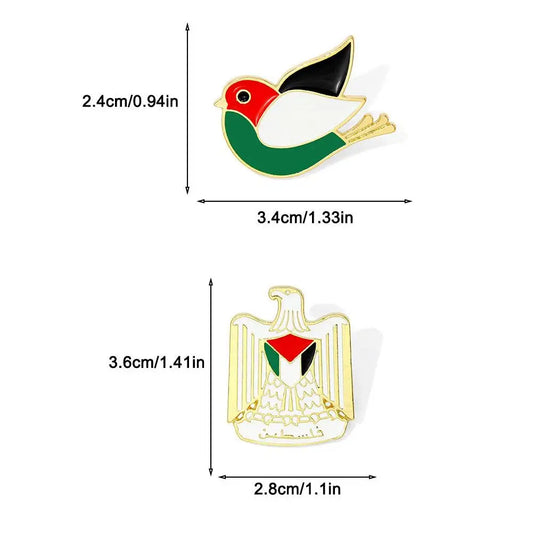 Geometric Peace 1934 Enamel Pins Brooch Watermelon Handala Boy Bird Bag Backpack Cartoon Lapel Badge Enamel Jewelry Gift
