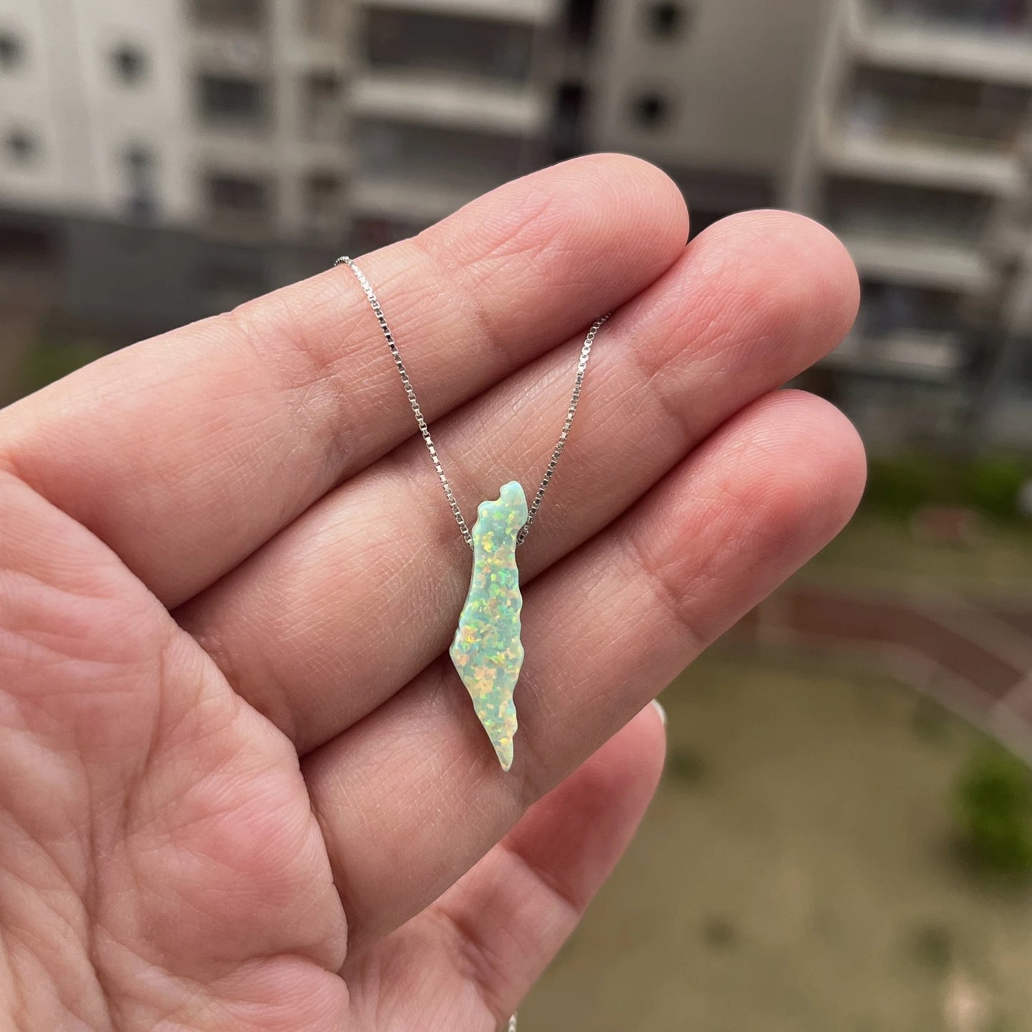 925 Silver O chain Palestine necklaces