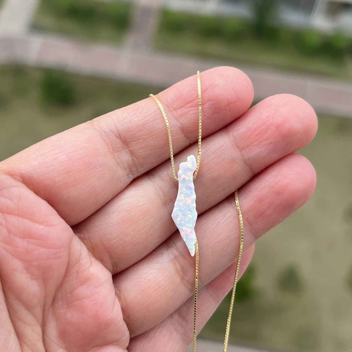 925 Silver O chain Palestine necklaces