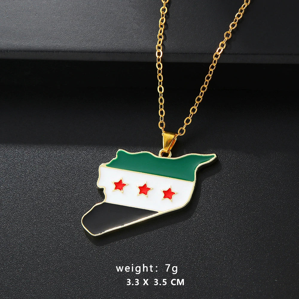 Map of Syria Palestine Pendant