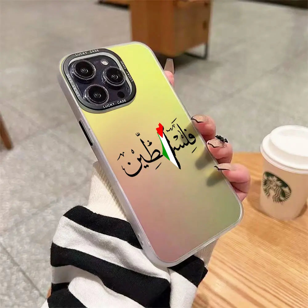 Palestine Flag Map Passport Phone Case for iPhone Luxury Cover