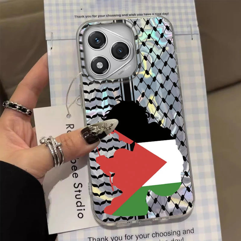 Hattah Keffiyeh Phone Case For Honor 400 Pro 200 Smart Magic5 Magic6 Magic7 Lite X9a X9b X9c X8a X8b X7c TPU Cover Flag