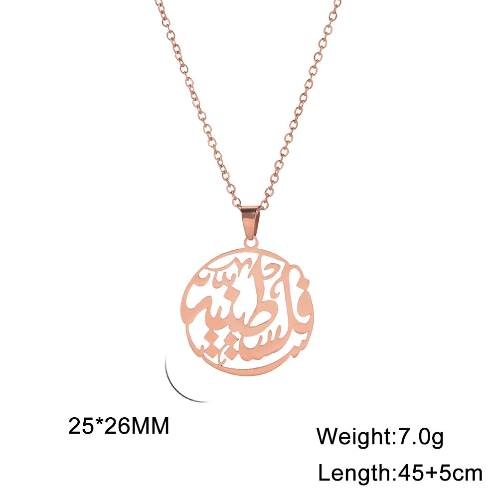 Palestine Round Pendant Arabic letter