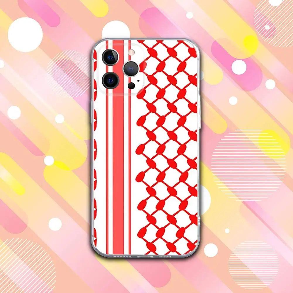 Keffiyeh P-Palestine-S Phone Case For iPhone 17,16,15,14,13,12,11 Pro,Max,Plus,X,XS,XR,SE4,E Mini Transparent Soft Cover
