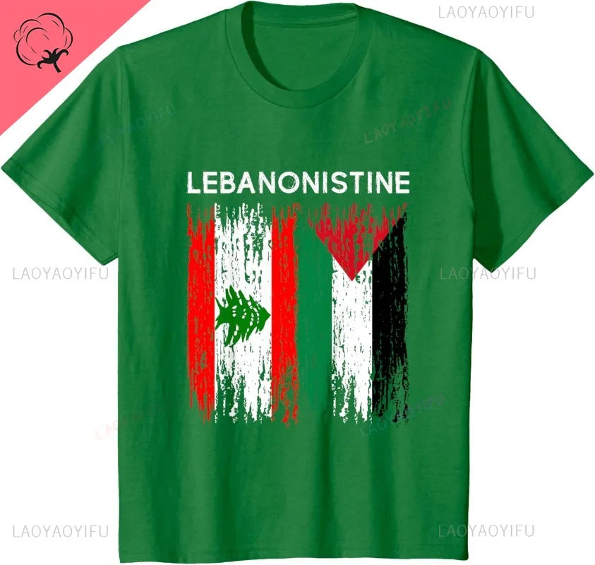 Wear the Lebanese and Palestinian flags
