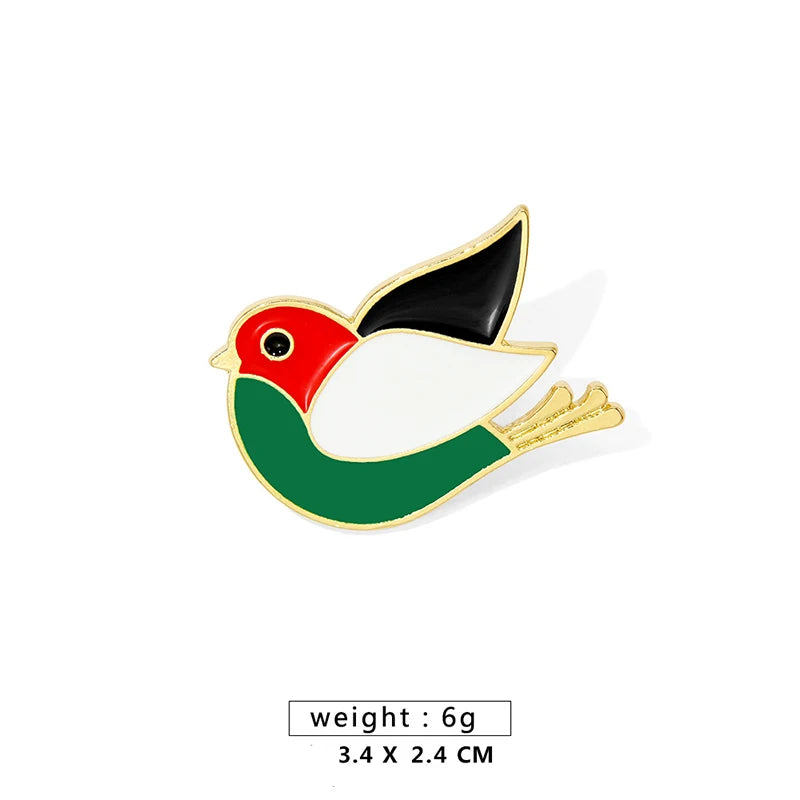 NOT A Watermelon Brooch Pin Handala Heart