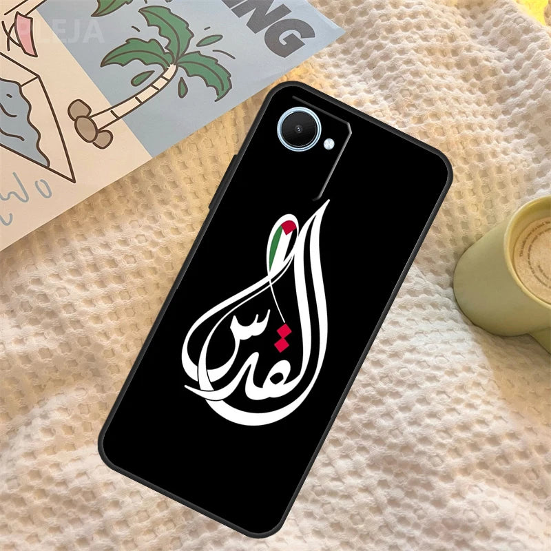Palestine Calligraphy Flag Case For Realme GT6 GT7 Pro C67 C65 C63 C61 C55 C53 C51 C35 C71 C75 10 11 12 13 14 Pro Plus