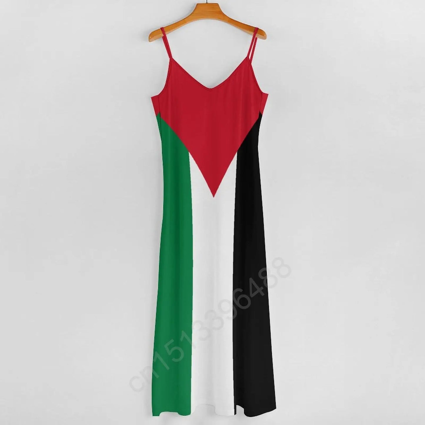 Palestine V-Neck Printed Dress
