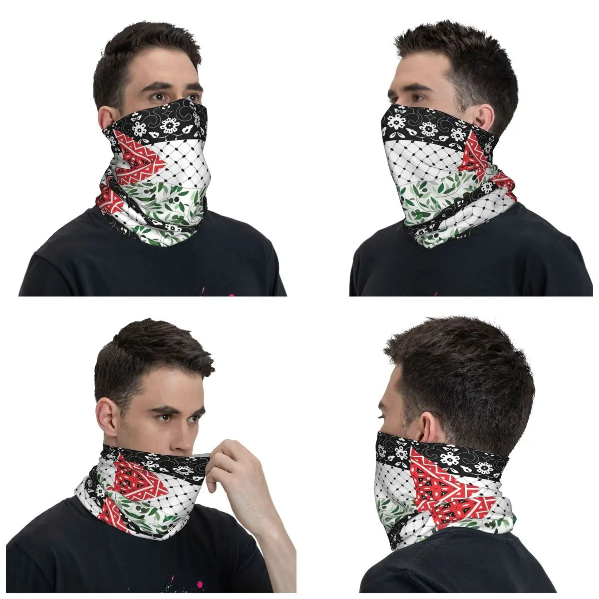 Palestinian Flag Olives And Keffiyeh Bandana Neck