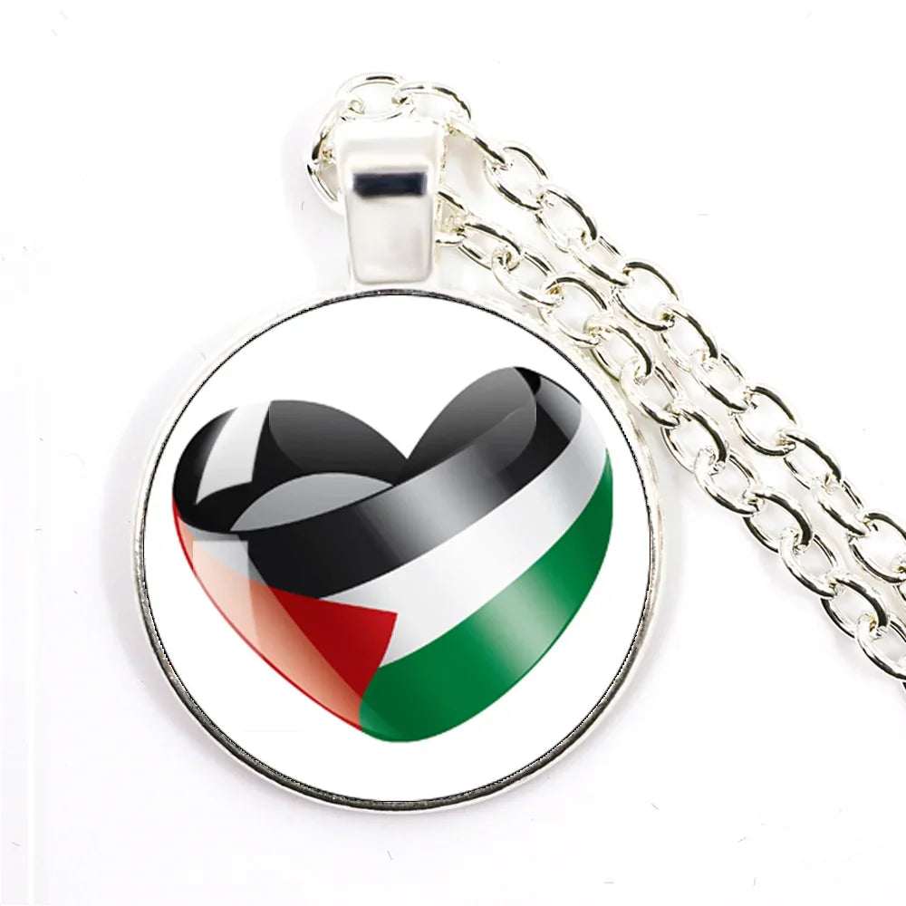Patterns Palestine Nation Flag Necklace