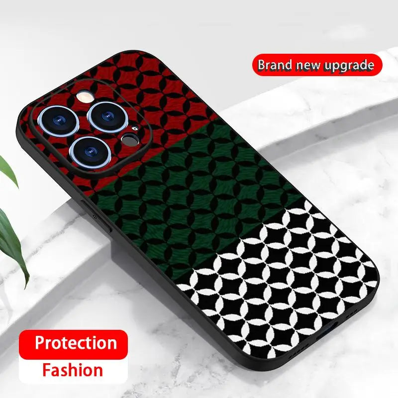 Palestine's map peace pattern Phone Case For iPhone Shockproof Cover