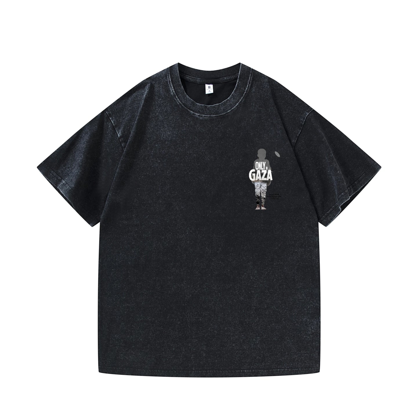 Men's T-Shirt Denim Blue Only Gaza Graphic Print Casual Daily Wear