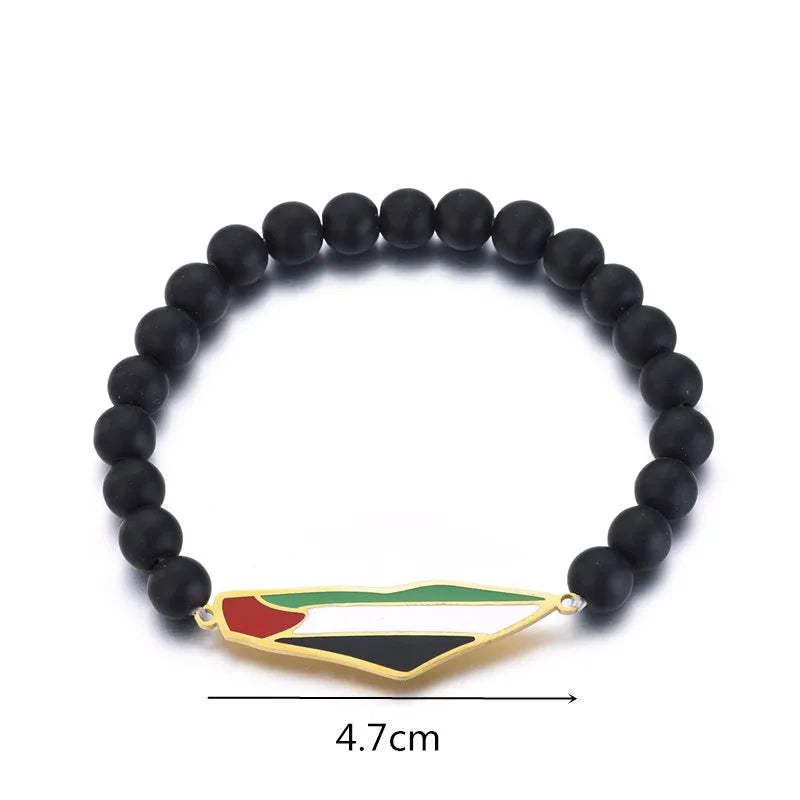Stainless Steel Al-Aqsa Mosque Palestine Map Flag Pendant Necklaces Bracelet Ring Jewelry