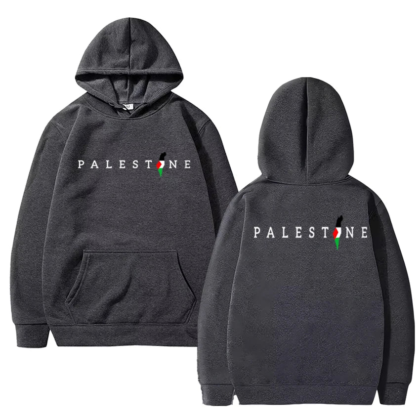 2025 Palestine Flag Double Sided Print Hoodie