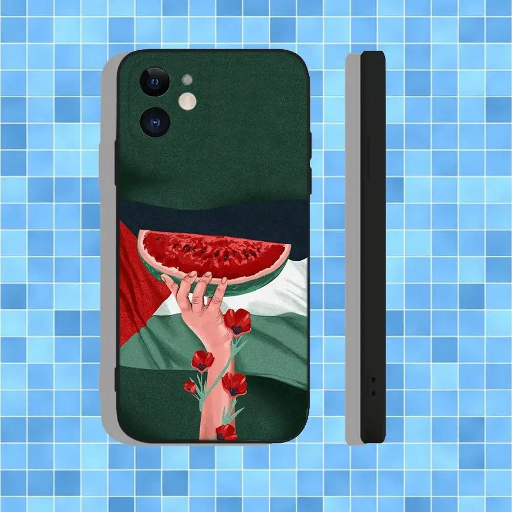 Embroidery. Flag Palestine's Phone Case For iPhone