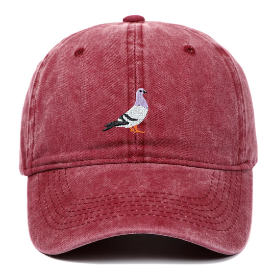 Baseball cap suitable for all seasons, pigeon embroidery pattern, men's and women's daily casual fashion, outdoor sun protection