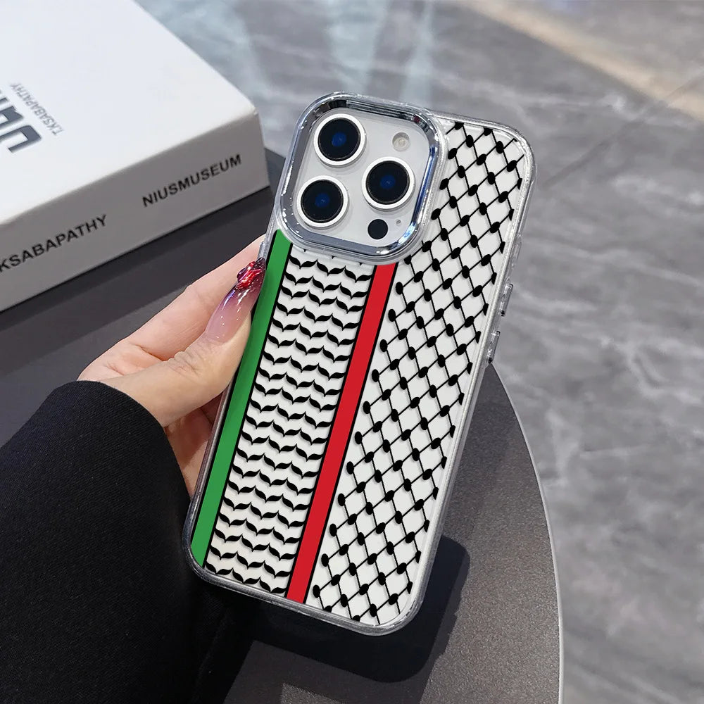 Hattah Keffiyeh Phone Case For iPhone 17 16e 16 15 14 13 12 11 mini Pro Max X XR XSMAX 8 7 Air Plus Transparent Soft Cover