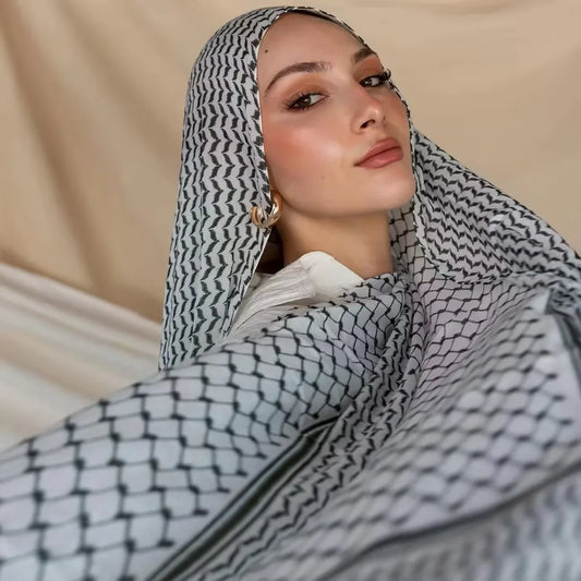 High-quality Palestinian kuffiya Chiffon Scarf
