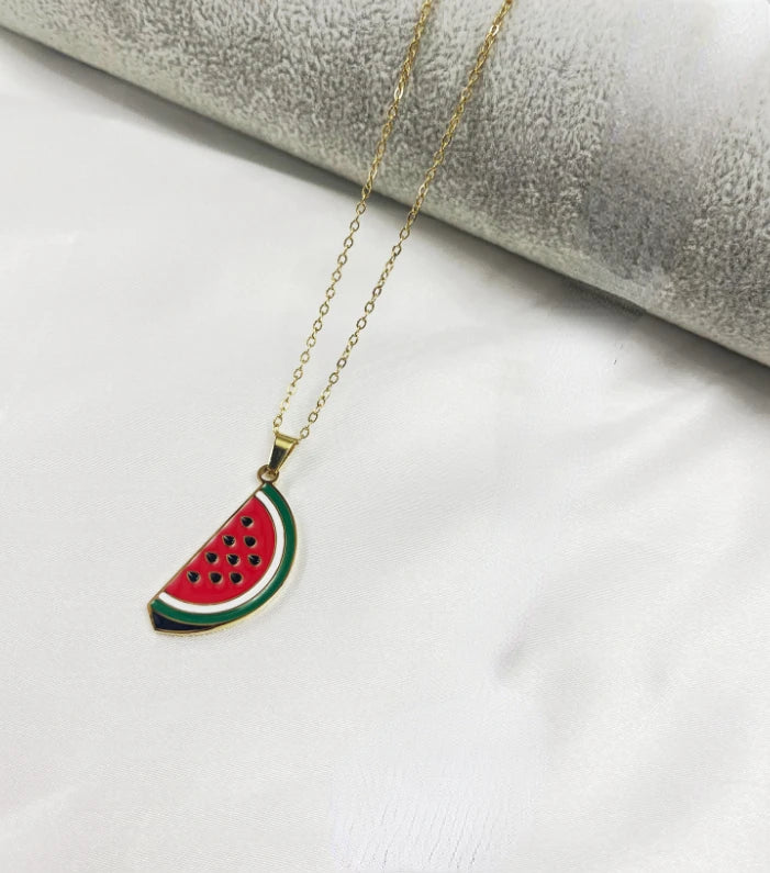 watermelon necklace watermelon earrings