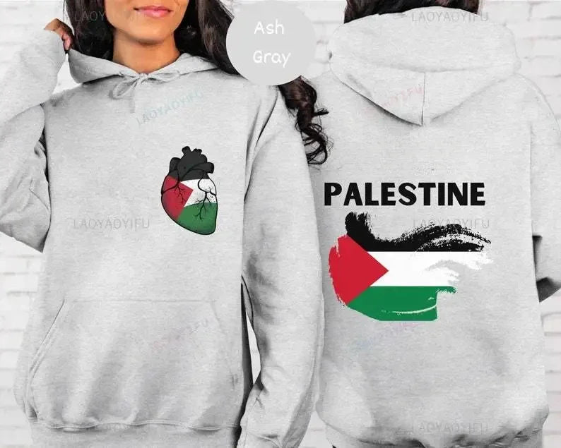 New in Hoodies Palestine Olive Hoodie Heart