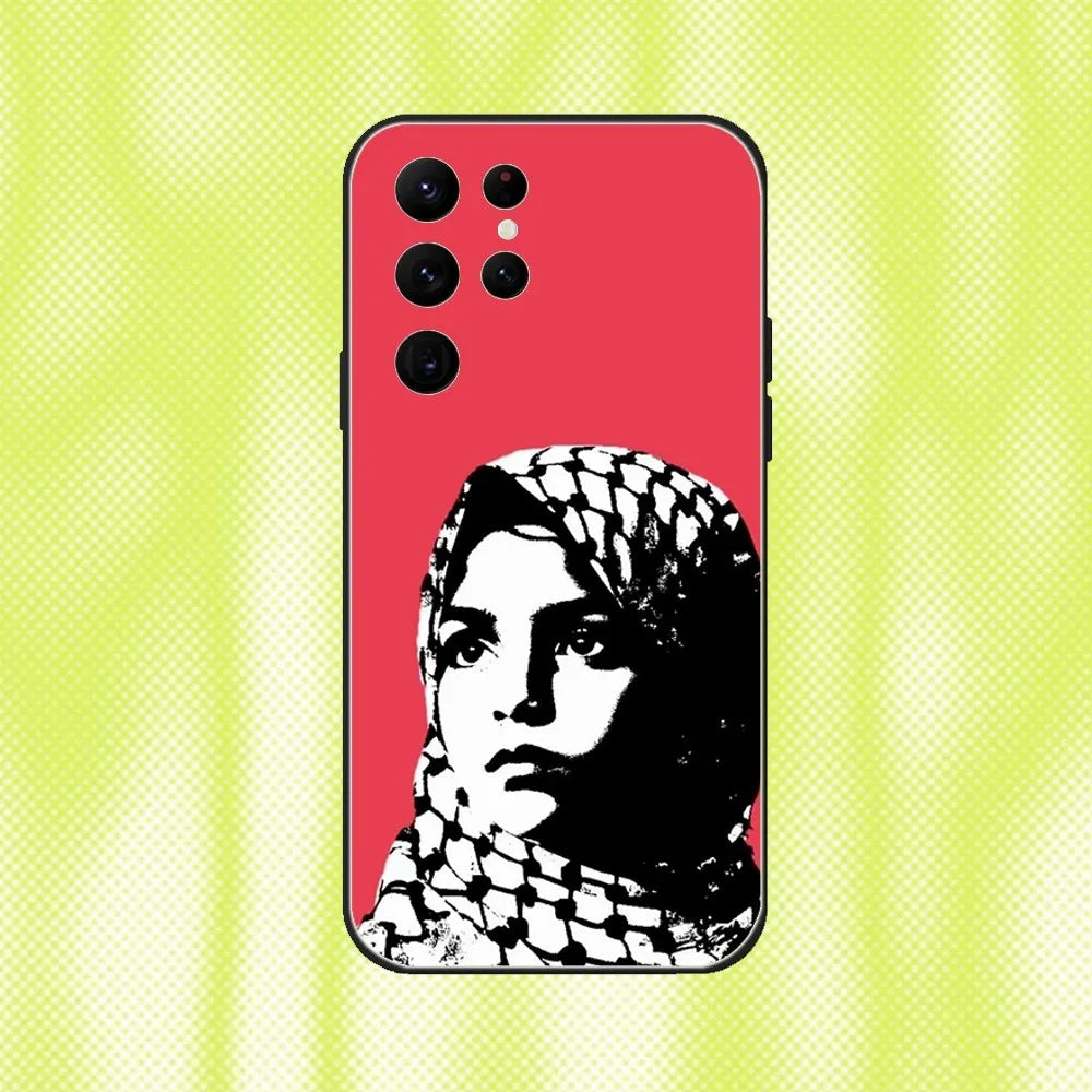 Hattah Keffiyeh Fashion Phone Case For Samsung S 25,24,23,22,30,21,10,9,Ultra,Plus,Lite,FE,4,5G Black Soft Case