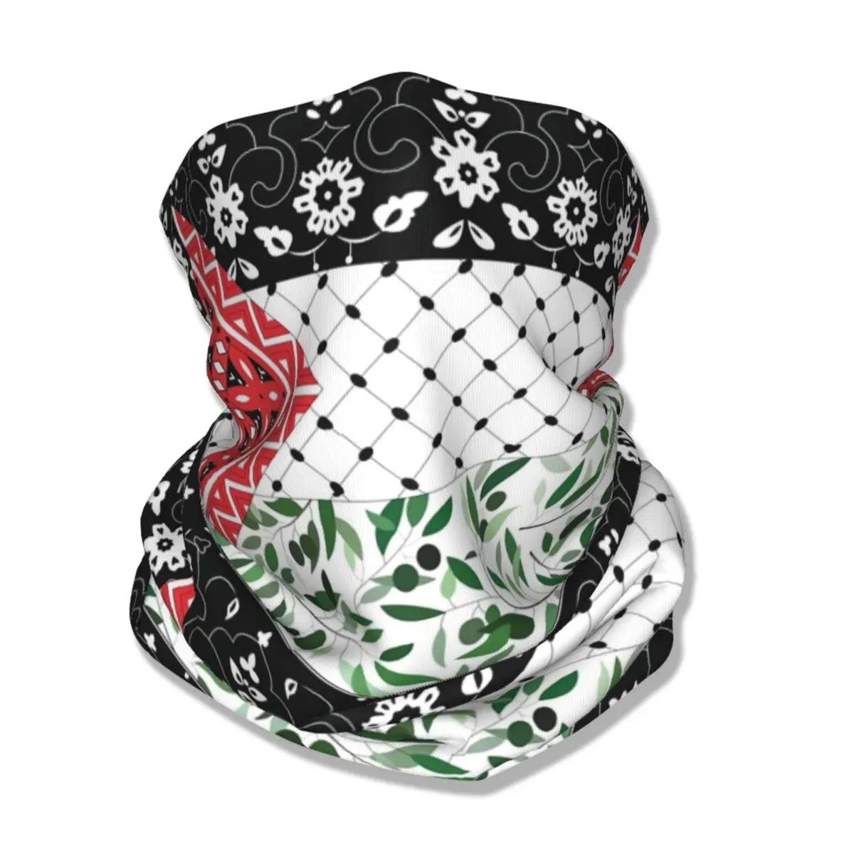 Palestinian Flag Olives And Keffiyeh Bandana Neck