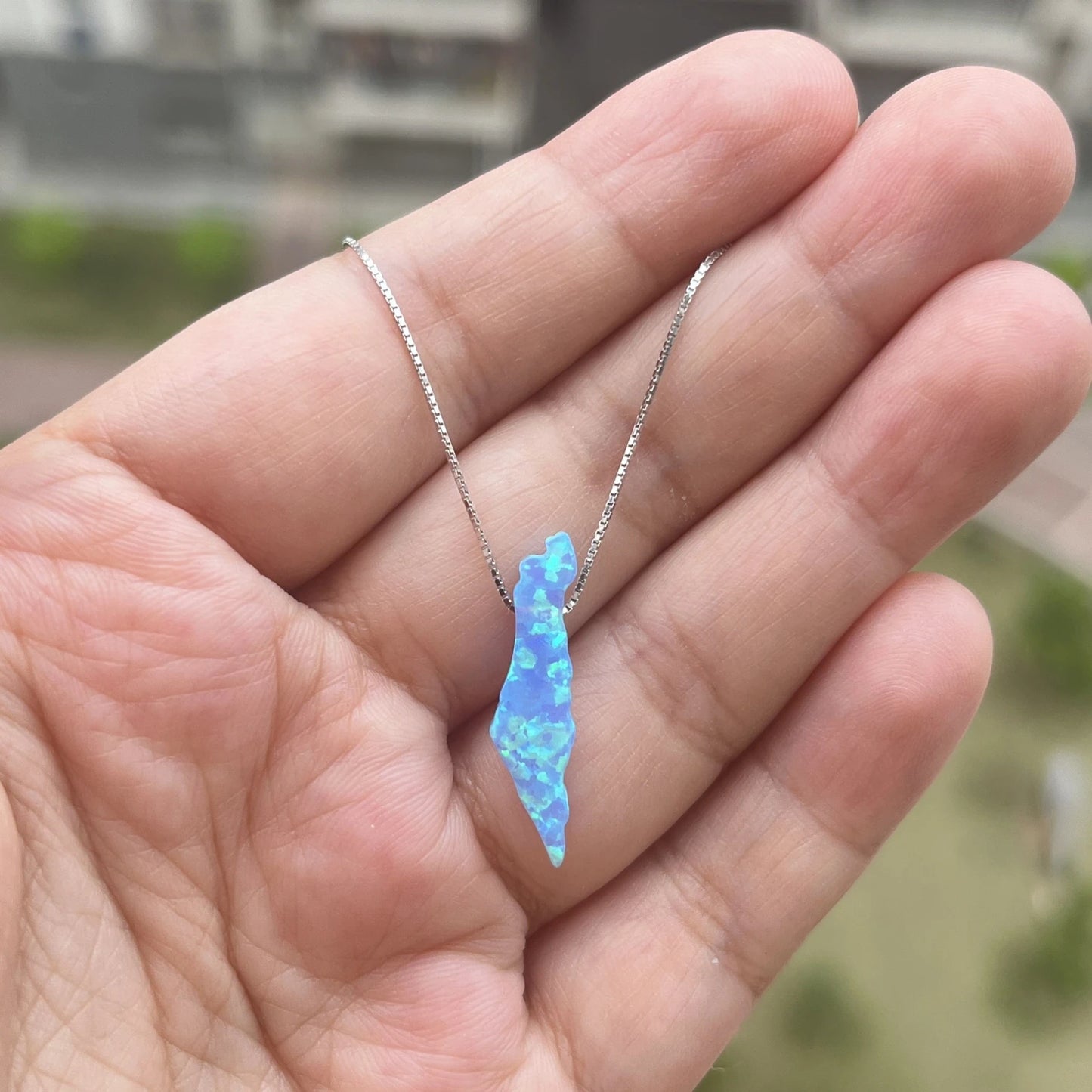 925 Silver O chain Palestine necklaces