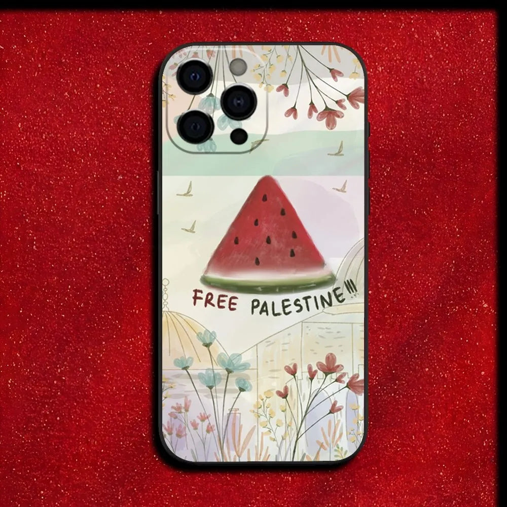 ART Palestine Flag MAP Phone Case For iPhone