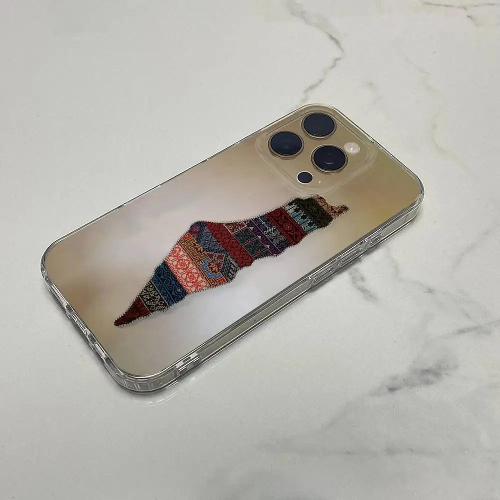Keffiyeh Palestine Flowers Phone Case For iPhone Transparent Box