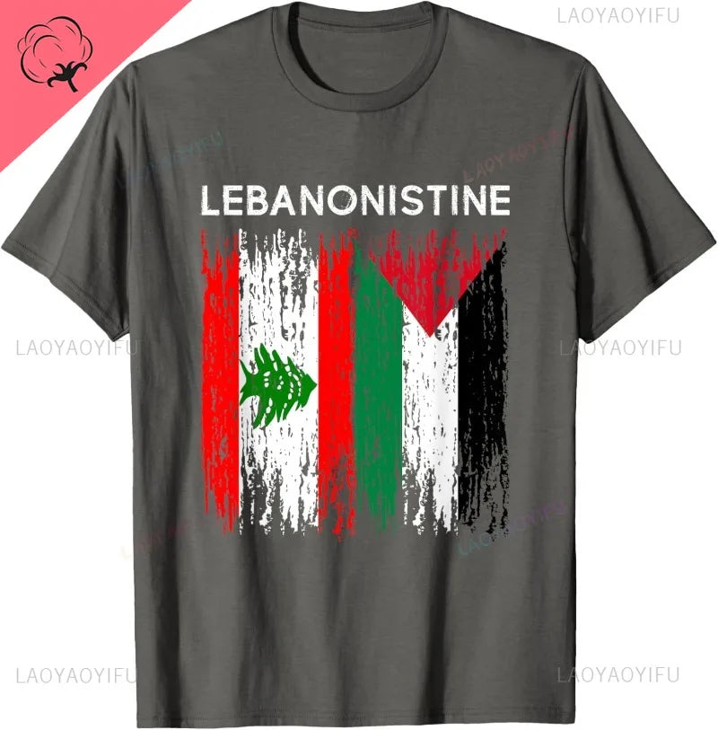 Wear the Lebanese and Palestinian flags
