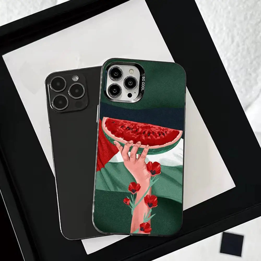 Palestine Flag MAP Phone Case For iPhoneMatte Shockproof Cover