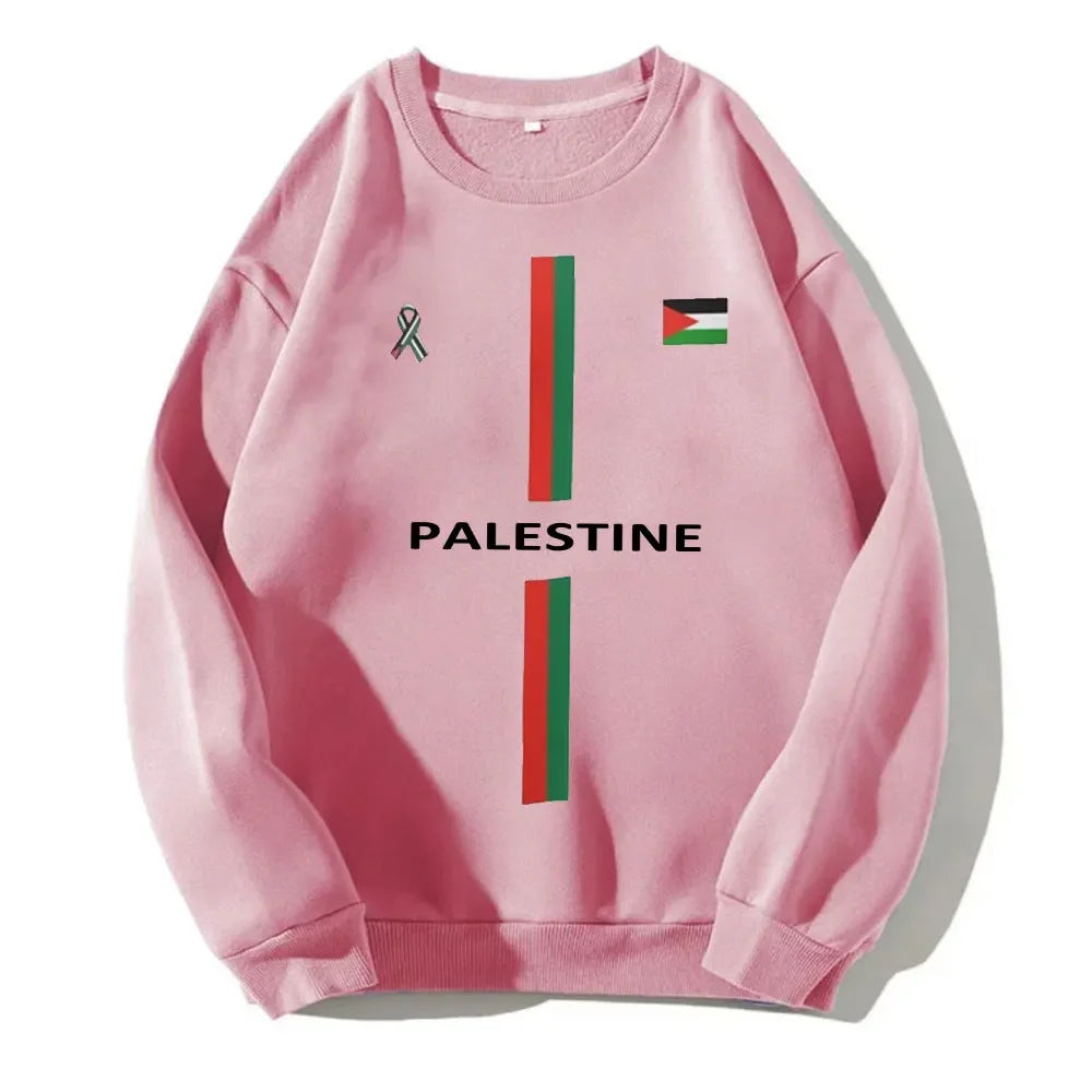 Palestine Sweatshirt Hoodie Tops Unisex  Vintage Casual Pullover