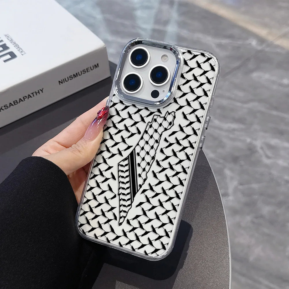 Hattah Keffiyeh Phone Case For iPhone 17 16e 16 15 14 13 12 11 mini Pro Max X XR XSMAX 8 7 Air Plus Transparent Soft Cover
