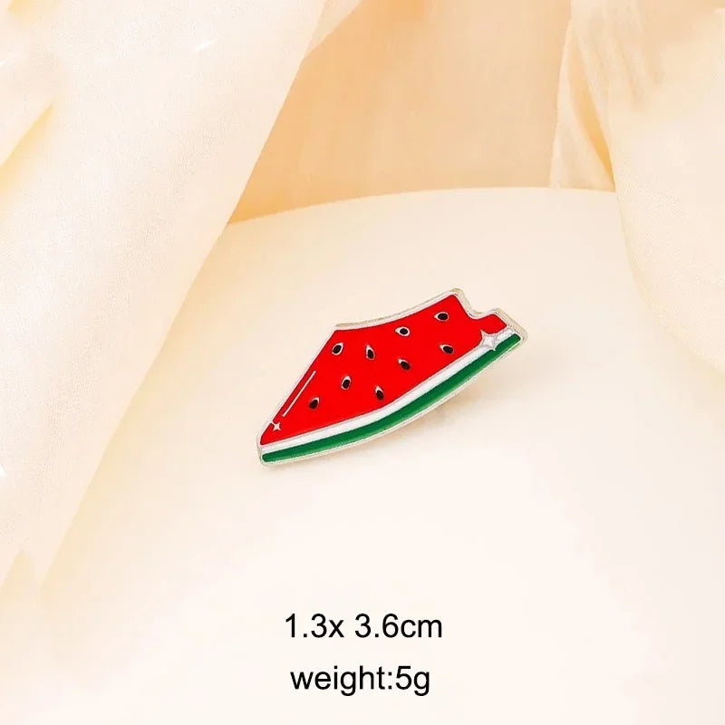NOT A Watermelon Brooch Pin Handala Heart