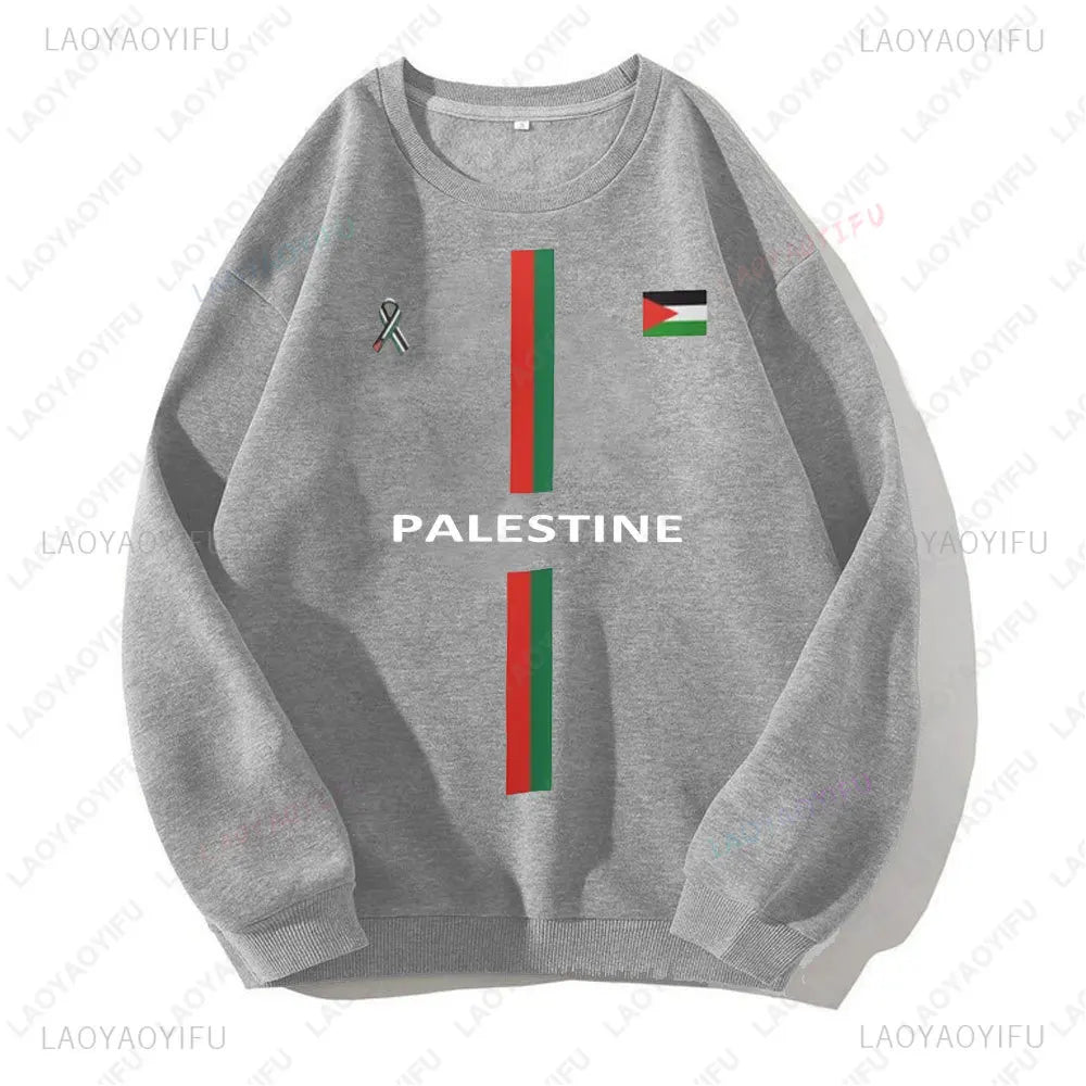 Palestine Sweatshirt Hoodie Tops Unisex  Vintage Casual Pullover