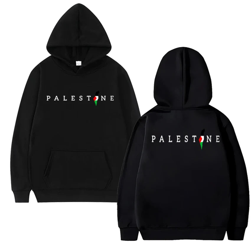 2025 Palestine Flag Double Sided Print Hoodie
