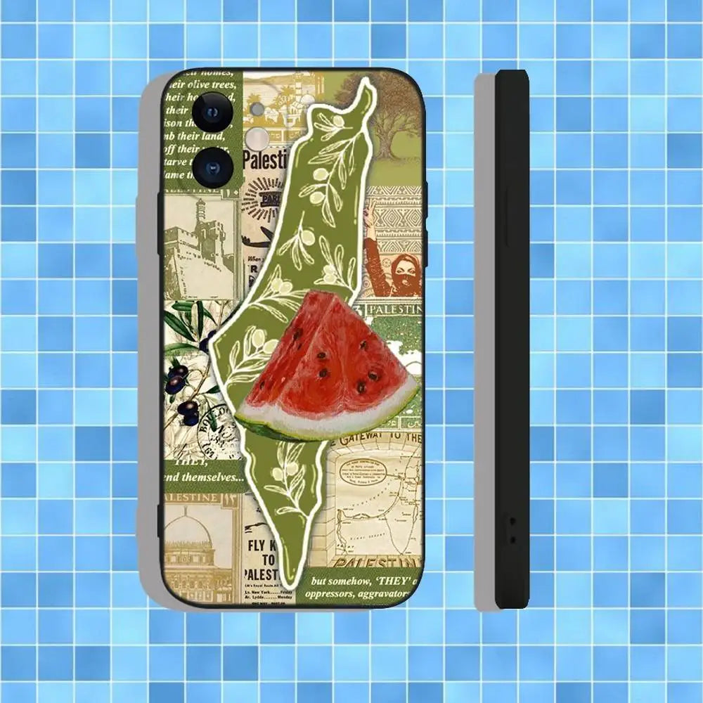 Embroidery. Flag Palestine's Phone Case For iPhone