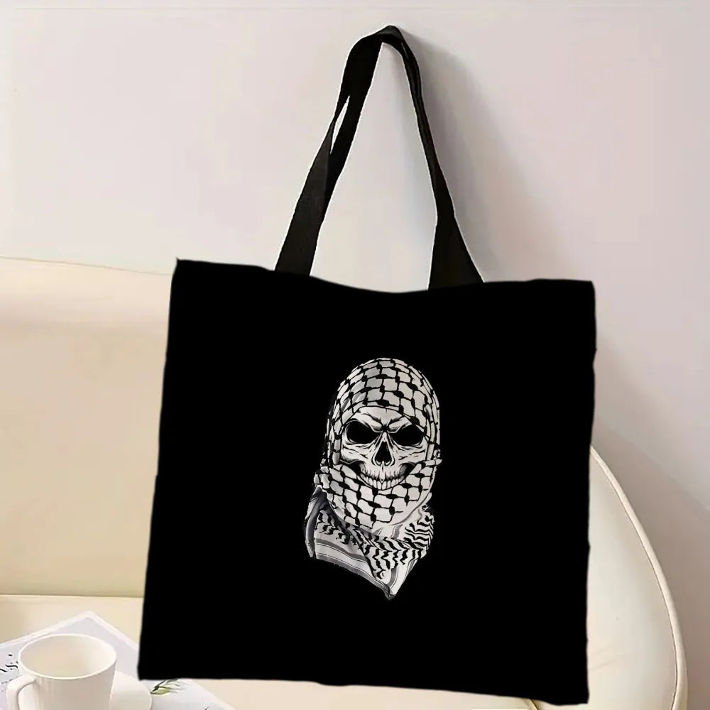 Heart Peace Floral Shoulder Bags Arabic Calligraphy Arab Keffiyeh